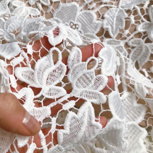 🐚 WHITE TAN CROCHET SKIRT! - Picture 6 of 11